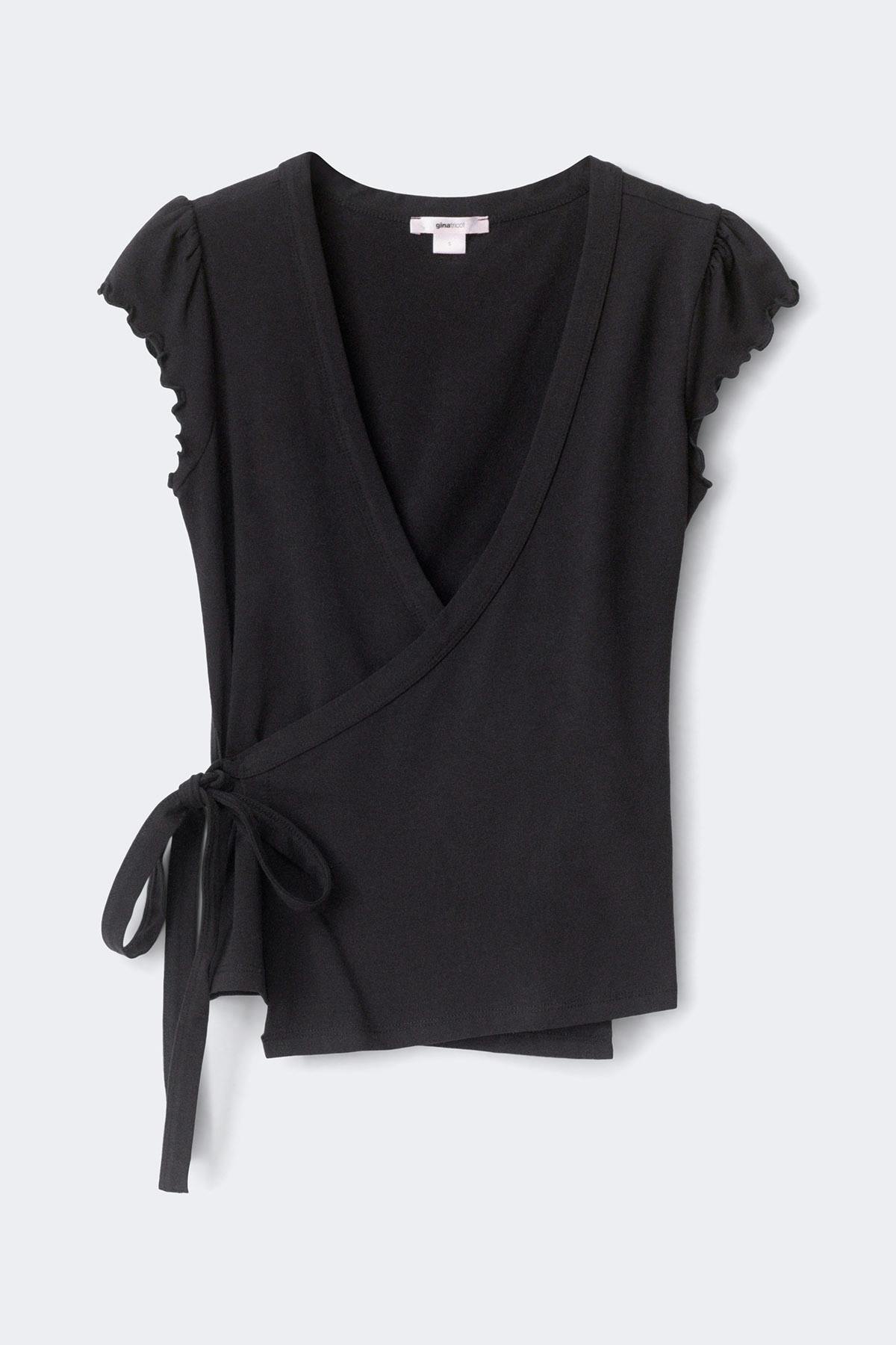 14+ wrap top - Noir