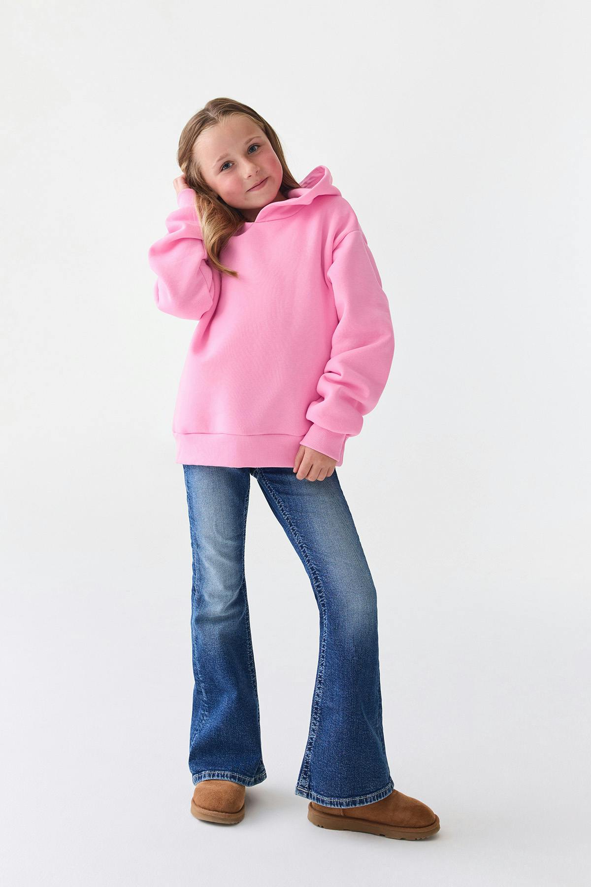 Y petite basic hood - Ballet slipper