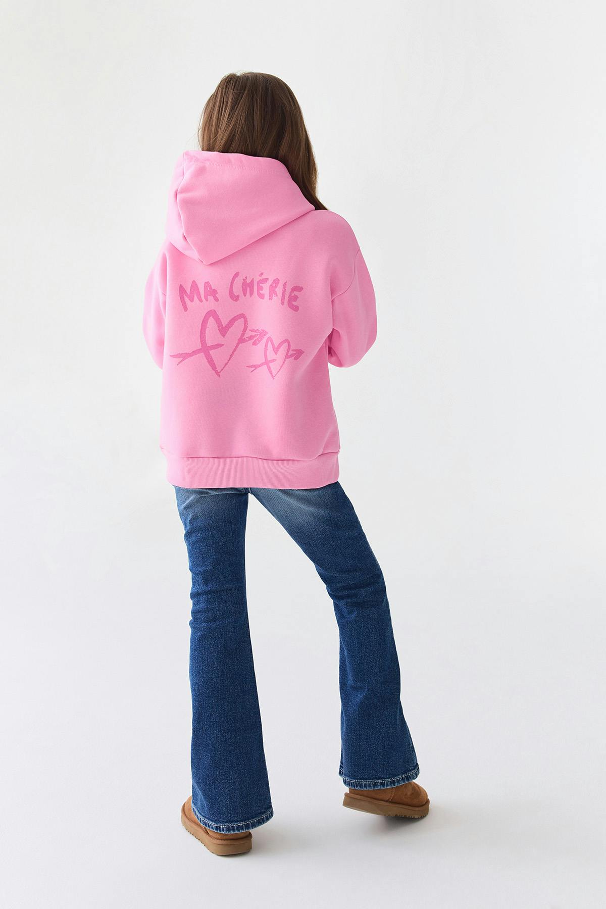 Y petite basic hood - Strong coral
