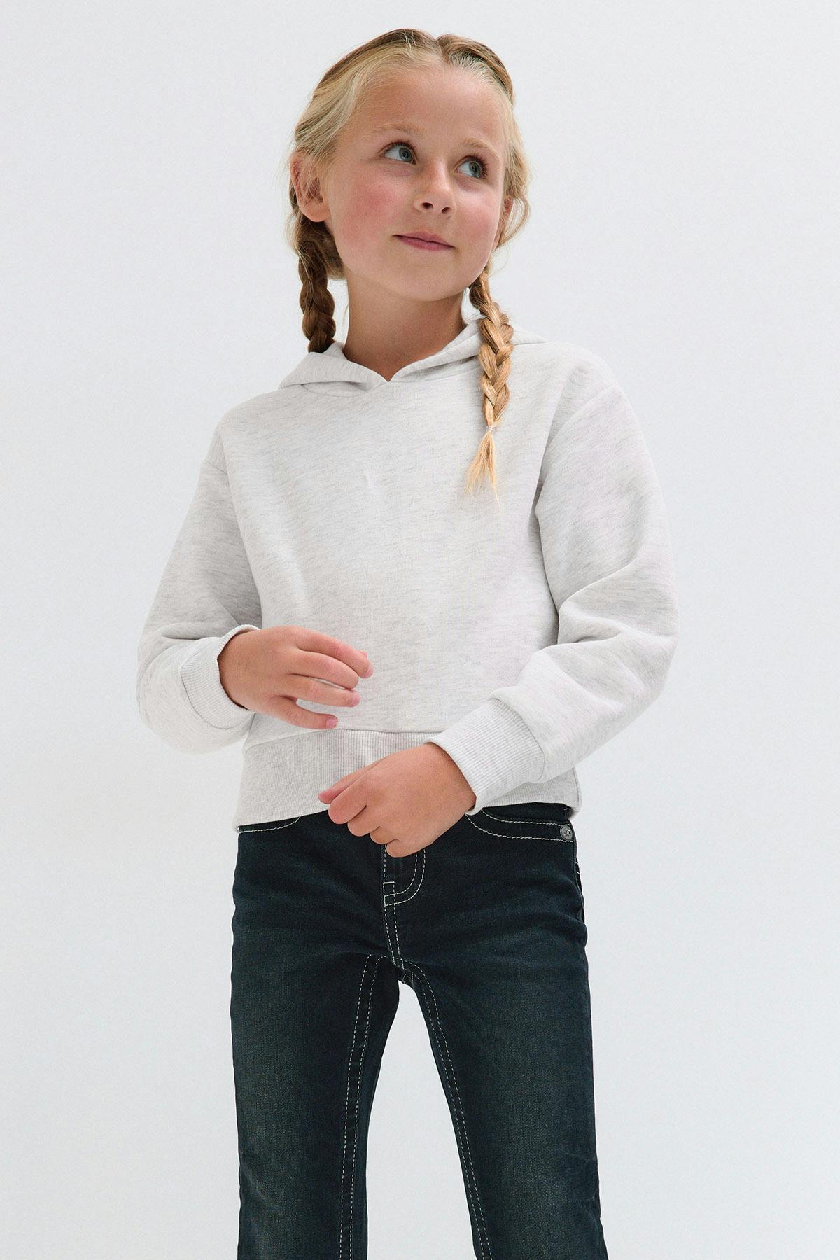 Y petite basic hood - Greymel/tennis