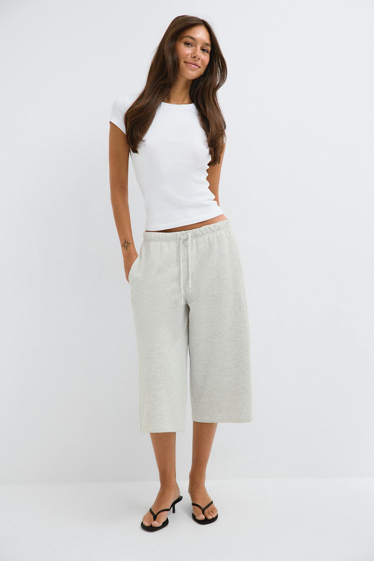 Bermuda sweat shorts - Grey melange