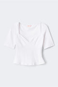 14+ fitted top - Blanc