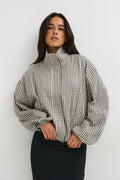 Check seersucker jacket - Offwhite/check