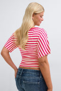 14+ short sleeve top - Stripe