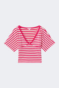 14+ short sleeve top - Stripe