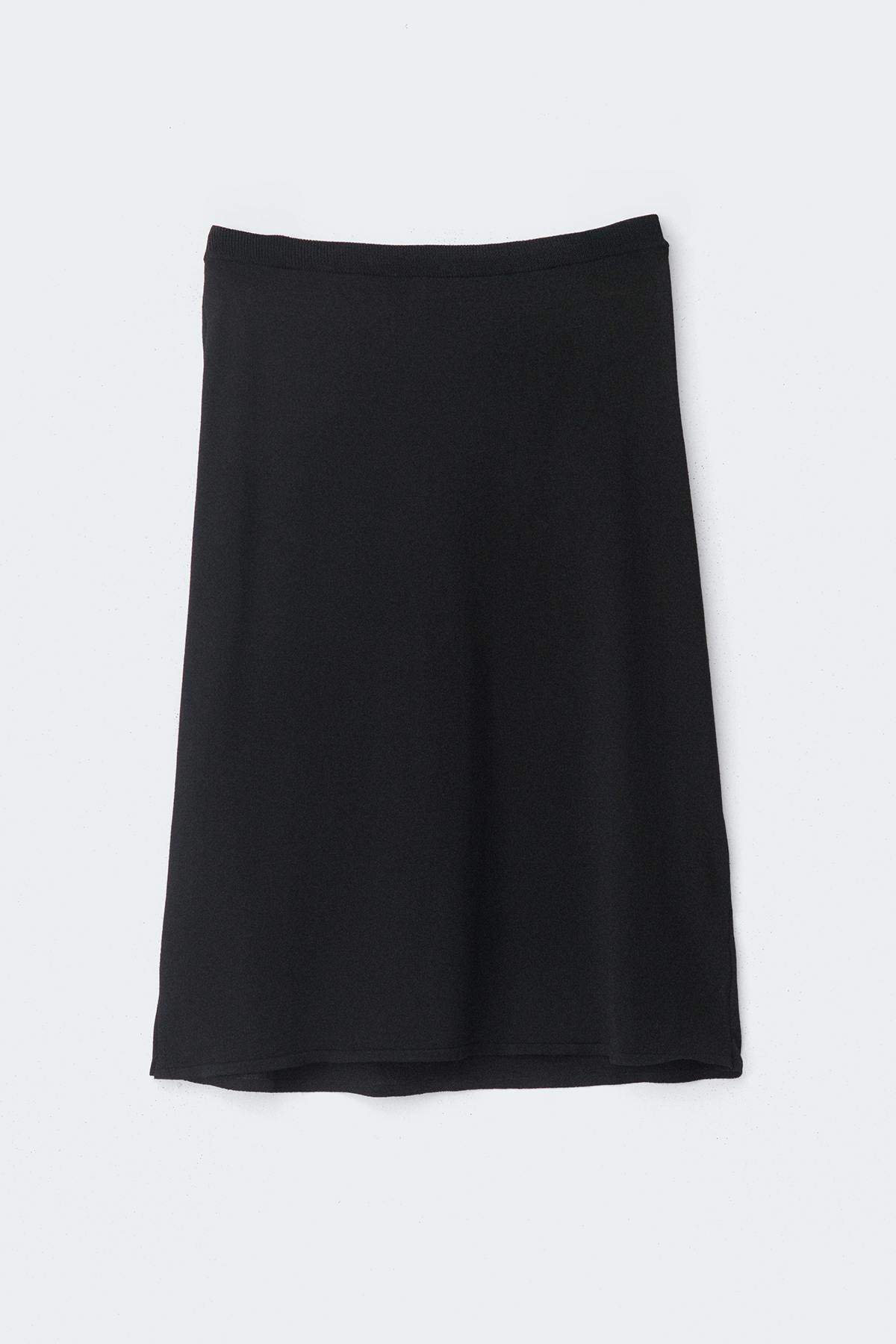 90s knitted midi skirt - Noir