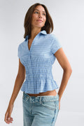 Smock shirt - Mauve/stripe