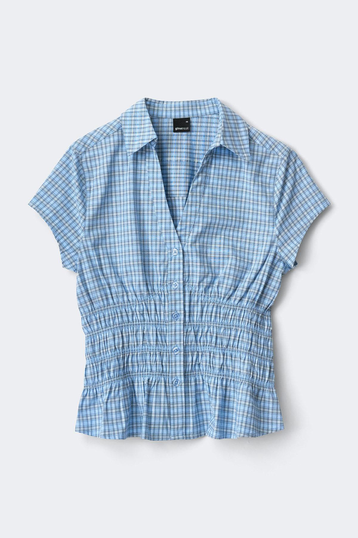 Smock shirt - Blue check