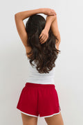 Soft sporty shorts - Rouge