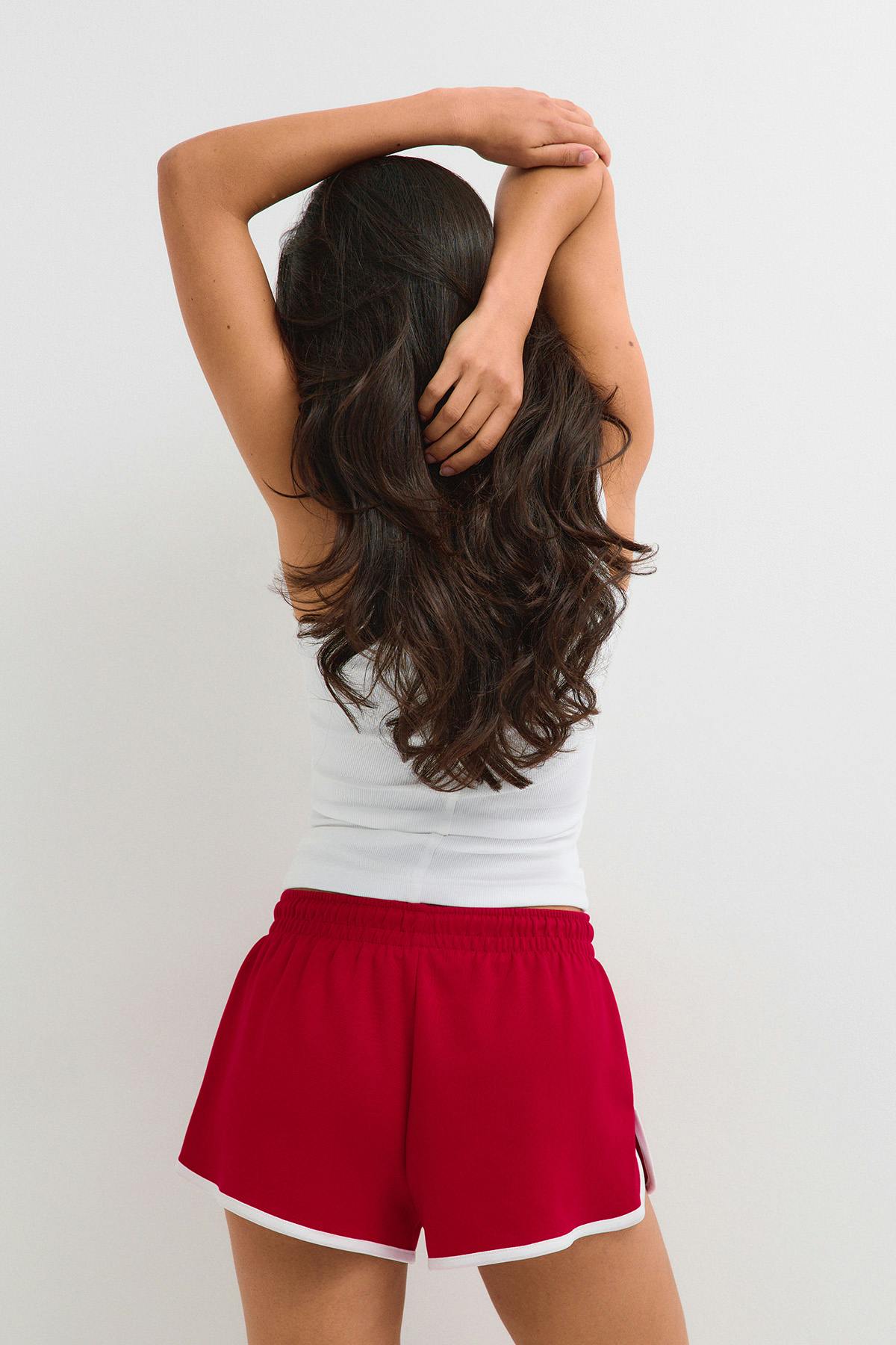 Soft sporty shorts - Rouge