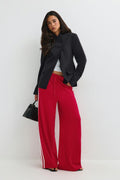 Sporty wide trousers - Bleu clair