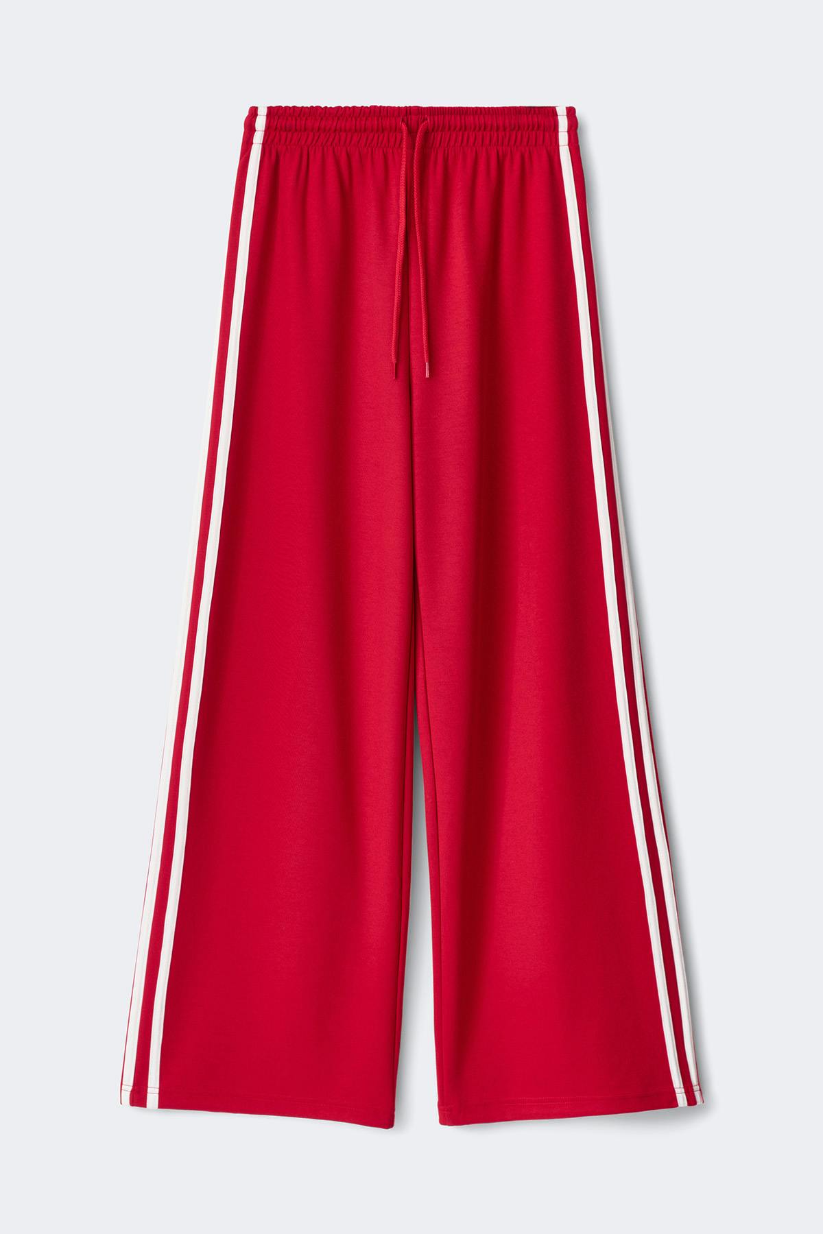 Sporty wide trousers - Bleu clair