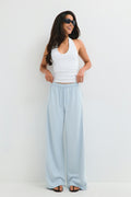 Sporty wide trousers - Marron foncé