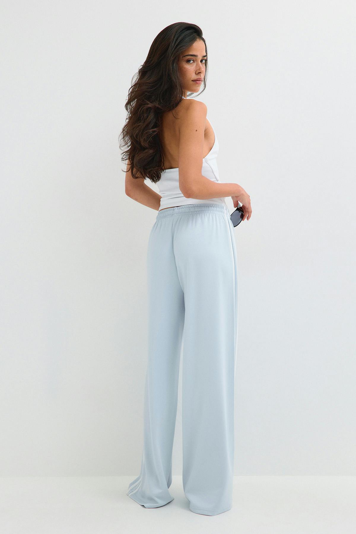 Sporty wide trousers - Marron foncé