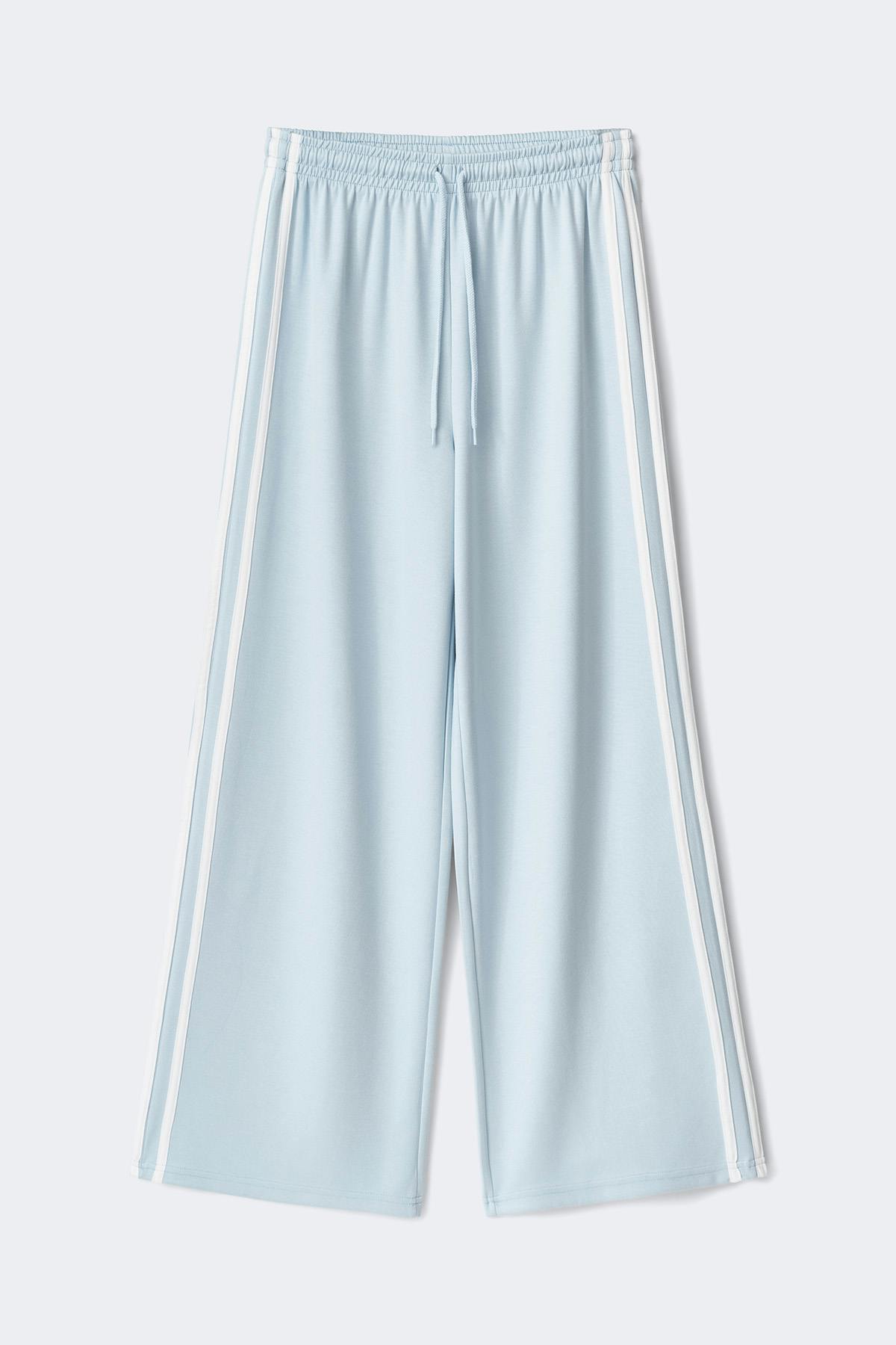 Sporty wide trousers - Marron foncé