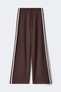 Sporty wide trousers - Marron foncé