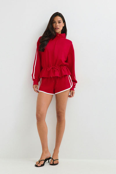 Peplum soft sporty jacket