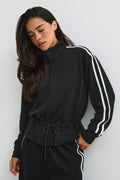 Peplum soft sporty jacket - Noir