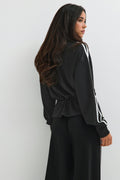 Peplum soft sporty jacket - Noir