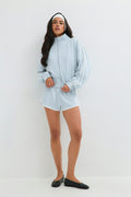 Zip bomber sporty jacket - Marron foncé
