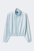 Zip bomber sporty jacket - Bleu clair