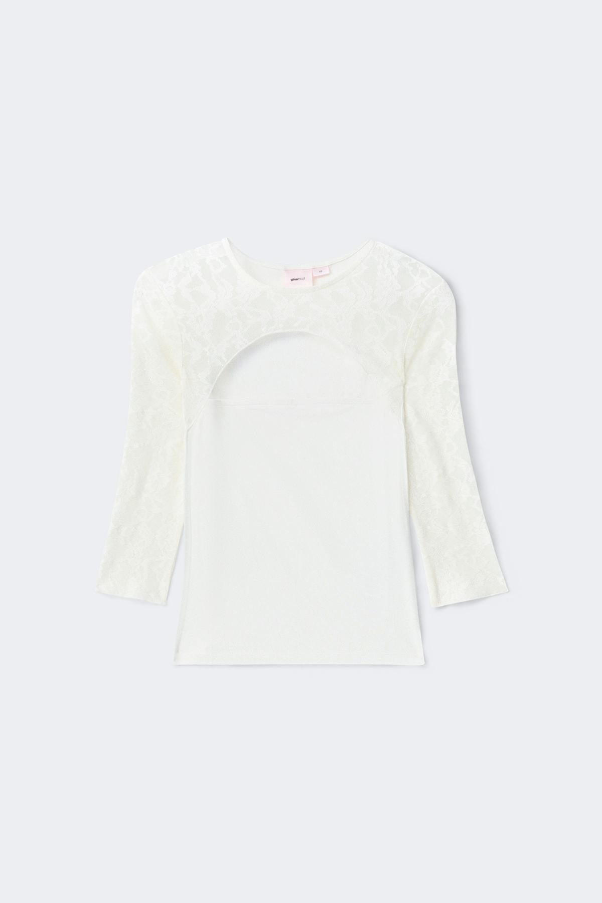 14+ lace top - Blanc