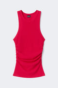 Ruched tank top - Lipstick red