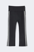 Sporty stripe capri - Noir