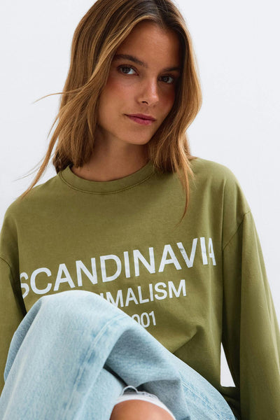 Printed long sleeve tee