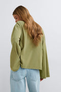 Printed long sleeve tee - Slate green