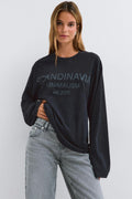 Printed long sleeve tee - Slate green