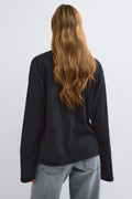 Printed long sleeve tee - Gris