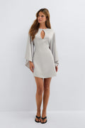 Keyhole mini dress - Dot print
