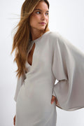 Keyhole mini dress - Gris