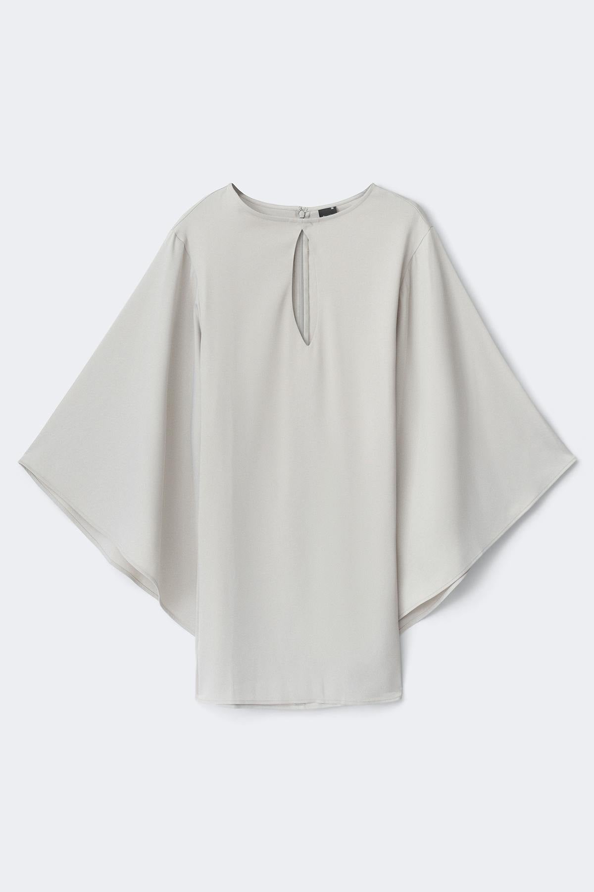 Keyhole mini dress - Gris