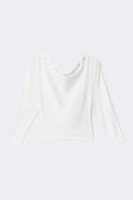 Button detail top - Blanc cassé