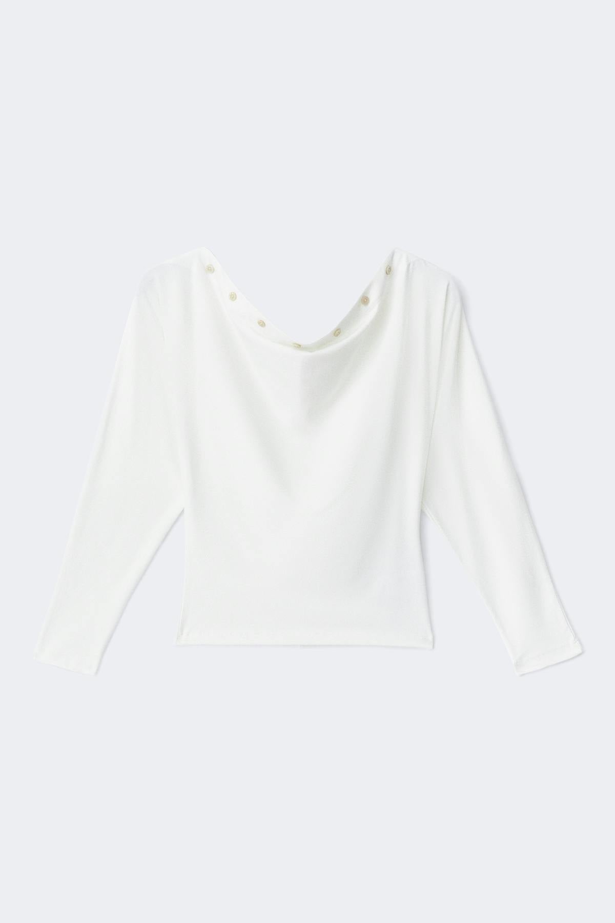 Button detail top - Blanc cassé