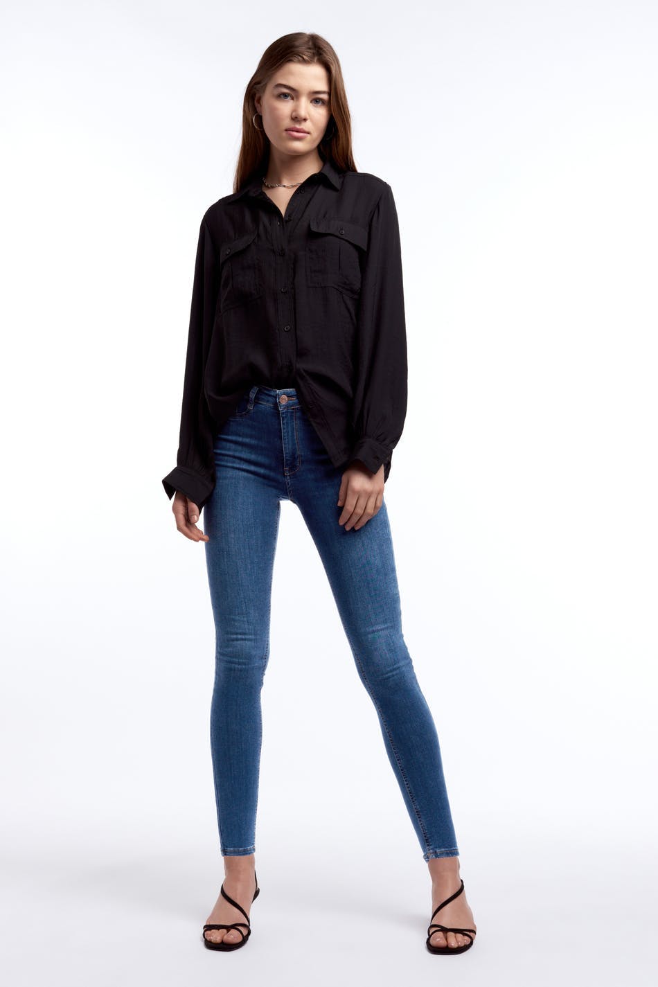 high waist jeans - Blanc cassé