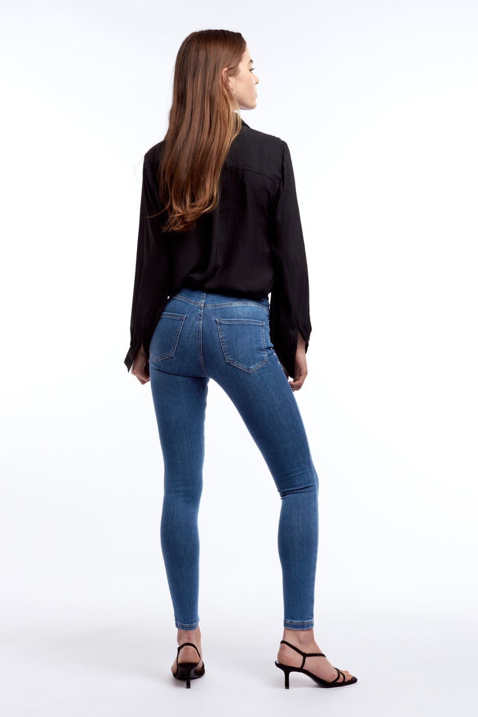 high waist jeans - Washed grey