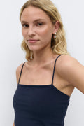 spaghetti strap singlet - Noir