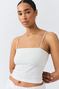 spaghetti strap singlet - Blanc cassé