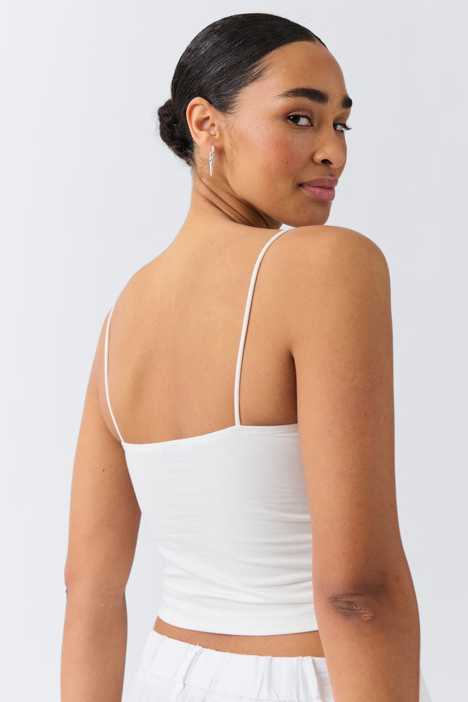 spaghetti strap singlet - Blanc cassé