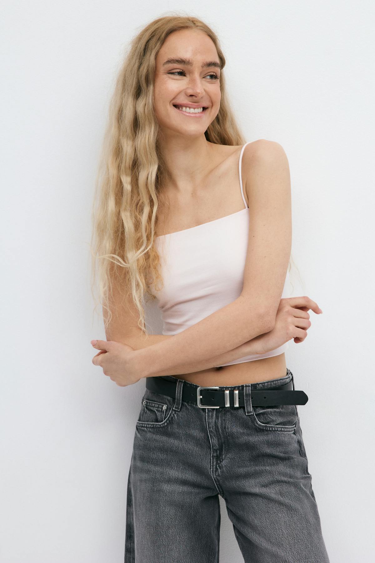 spaghetti strap singlet - Peacoat