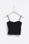 spaghetti strap singlet - Noir