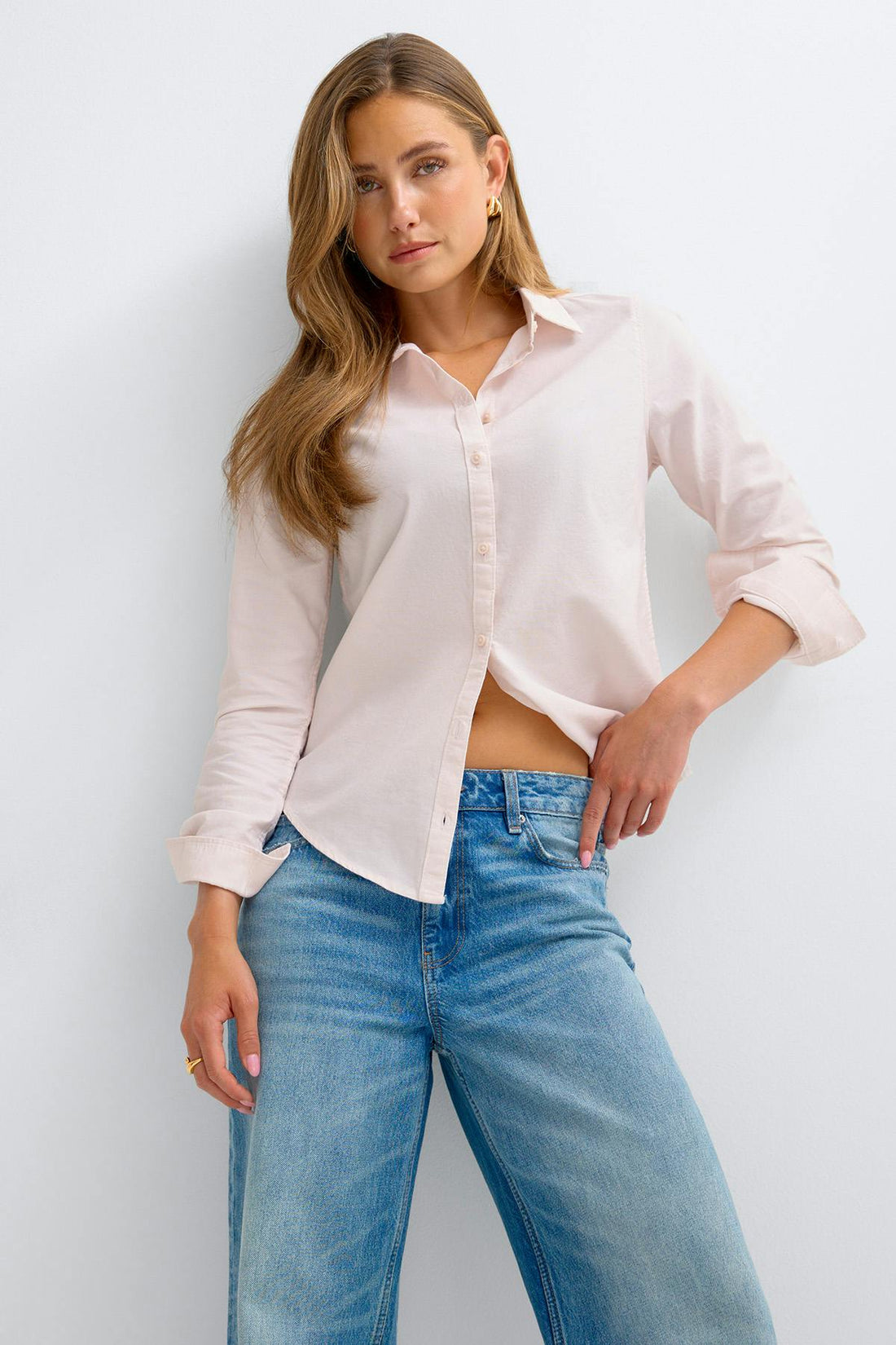 Long sleeve shirt - Rose clair
