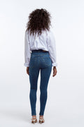 molly petite high w jeans - Dk blue h
