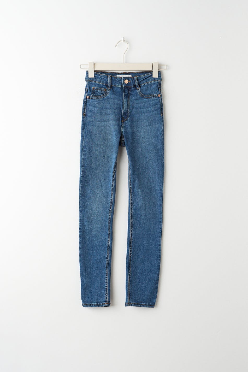 molly petite high w jeans - Blanc cassé