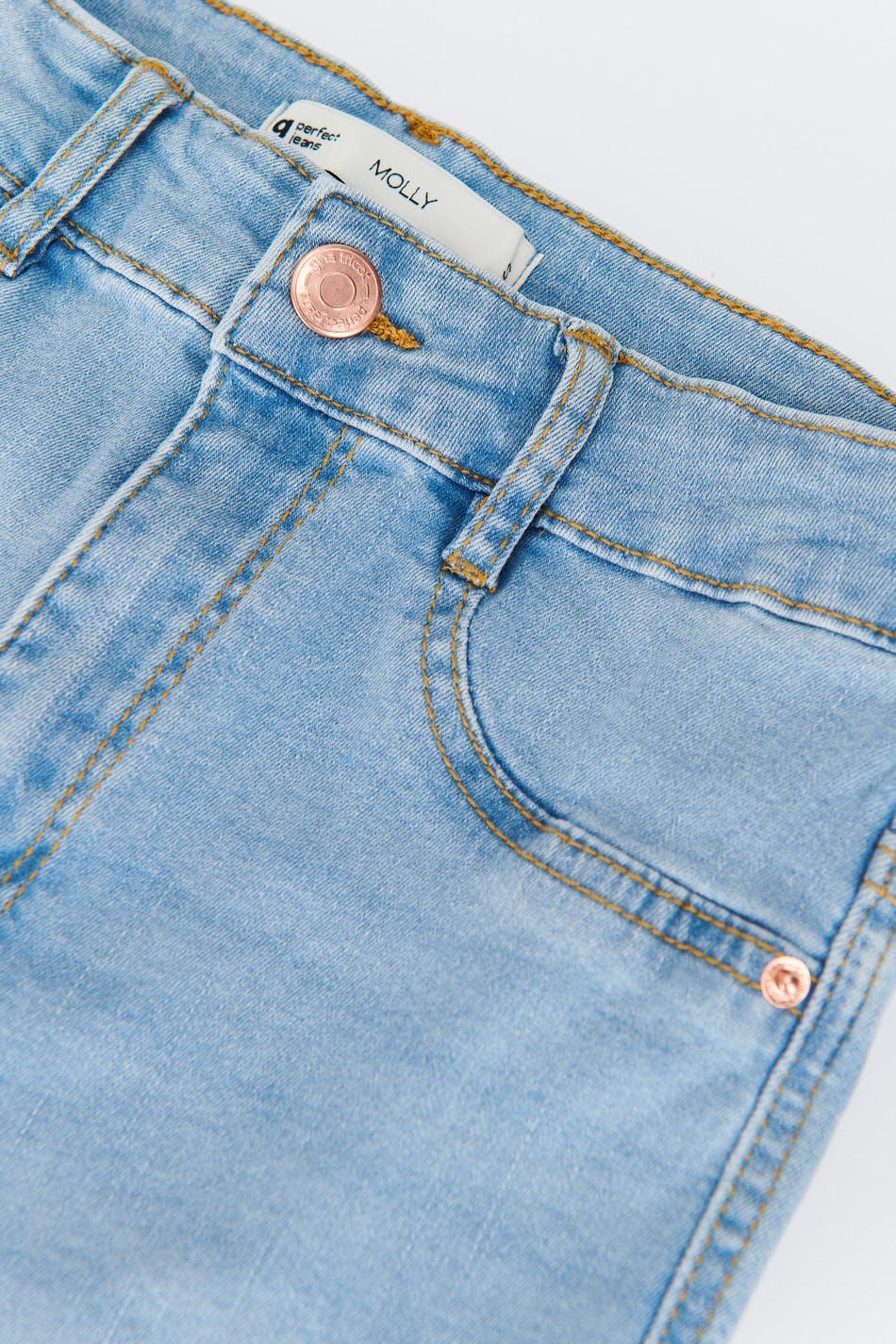 molly petite high w jeans - Standard blue