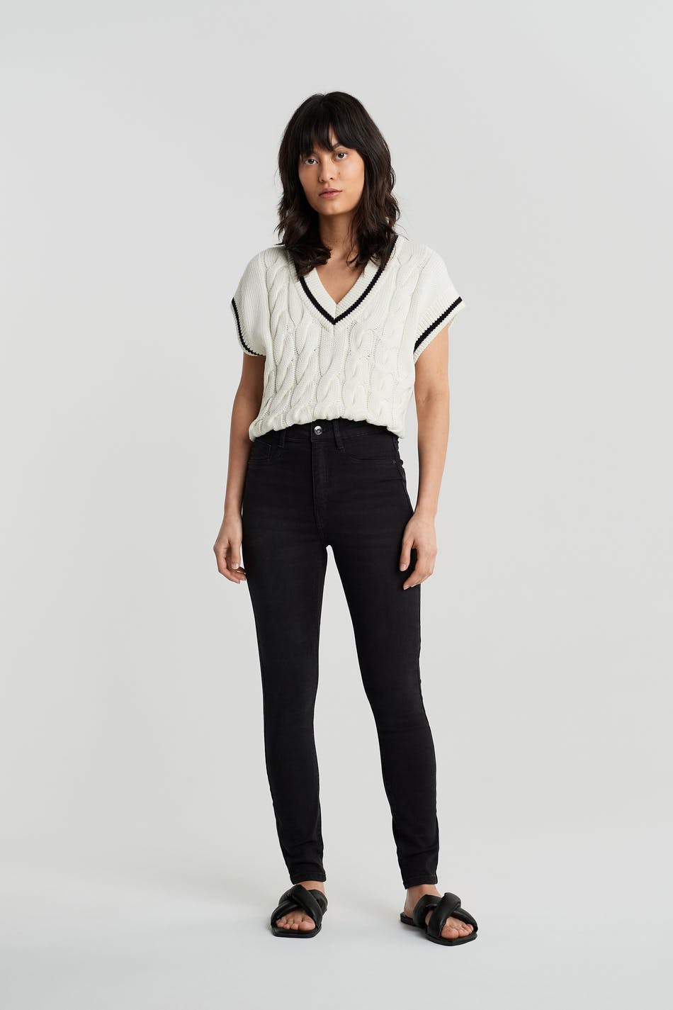 molly petite high w jeans - Dk blue h