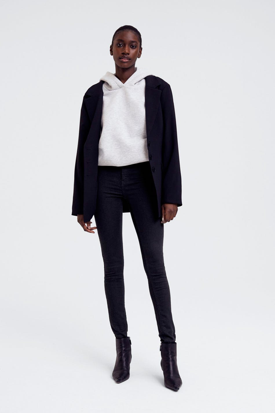 molly tall high w jeans - Noir